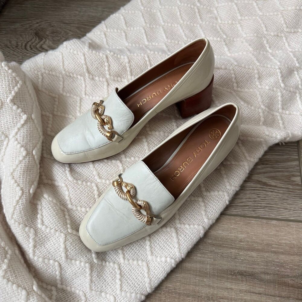 Tory Burch Jessa Goatskin Parent Leather Pump Heel